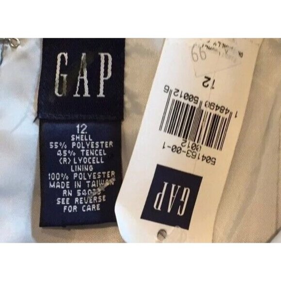 NWT GAP Dress Silver Metallic Embroidery Double V Neck & Back Size 12 - Picture 6 of 6